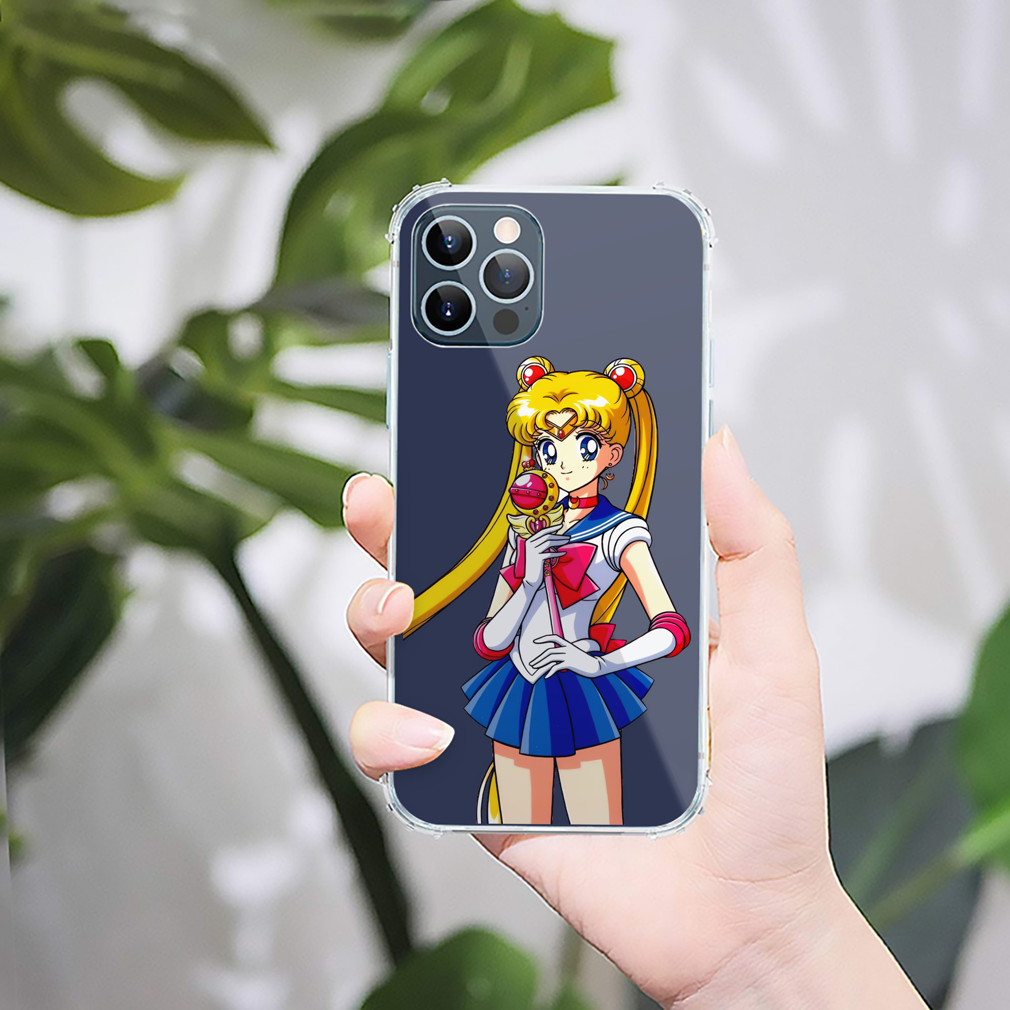 （画像用） 美少女戦士セーラームーン 月野 うさぎ つきの うさぎ Sailor Moon Tsukino Usagi 【iPhone 12シリーズ対応】透明スマホケース（クリアソフトケース）
